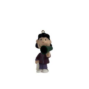 Hallmark 2000 Peanuts Lucy Snoopy Christmas Ornament With Megaphone EUC